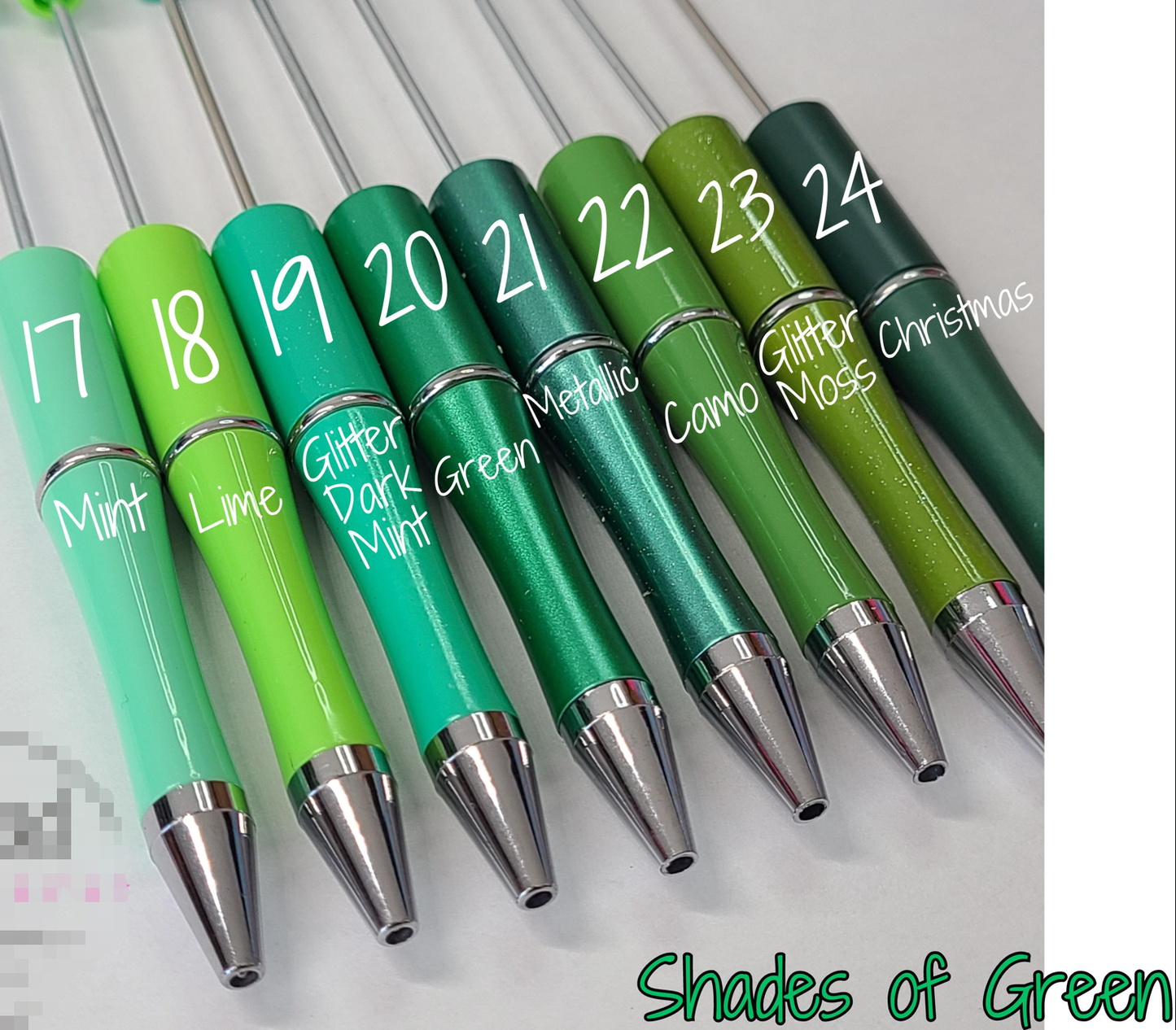 10 Pieces Solid Colors DIY Beadable Pens Ballpoint Pens