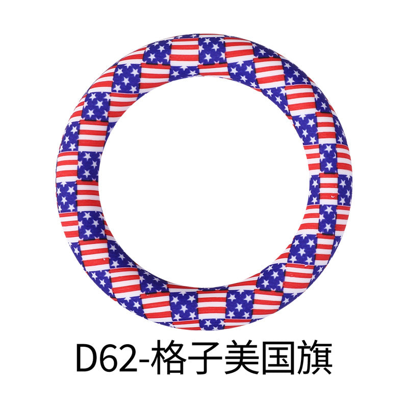 65mm Silicone Printed Ring, Round Silicone Solid Glitter Ring with 2 hole,Silicone beadable O rings,Silicone Loop for Car Hanging Charm Making