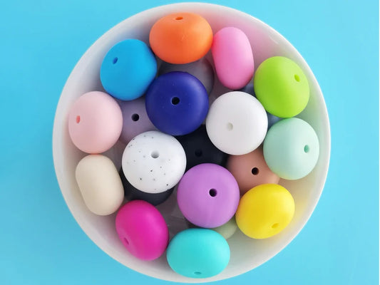23mm Large Silicone Abacus Beads for DIY Crafts Keychain Jewelry Making