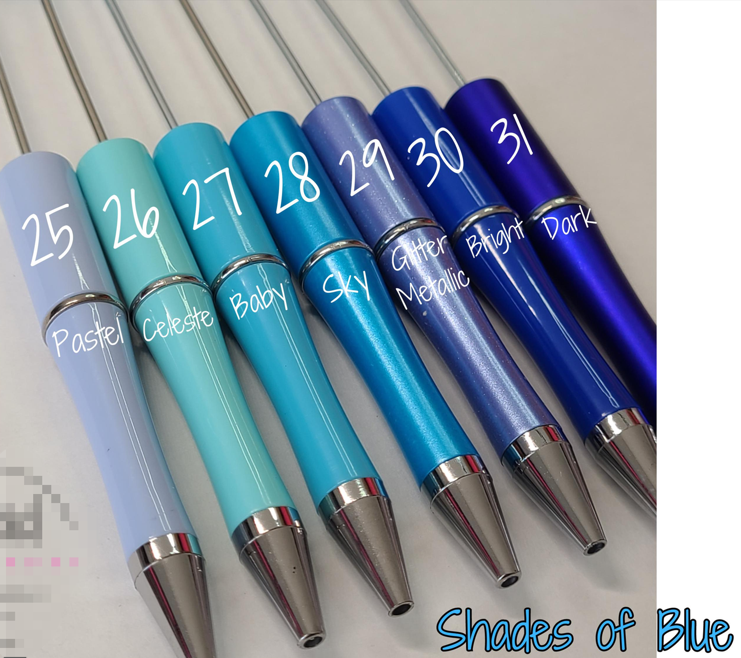 10 Pieces Solid Colors DIY Beadable Pens Ballpoint Pens