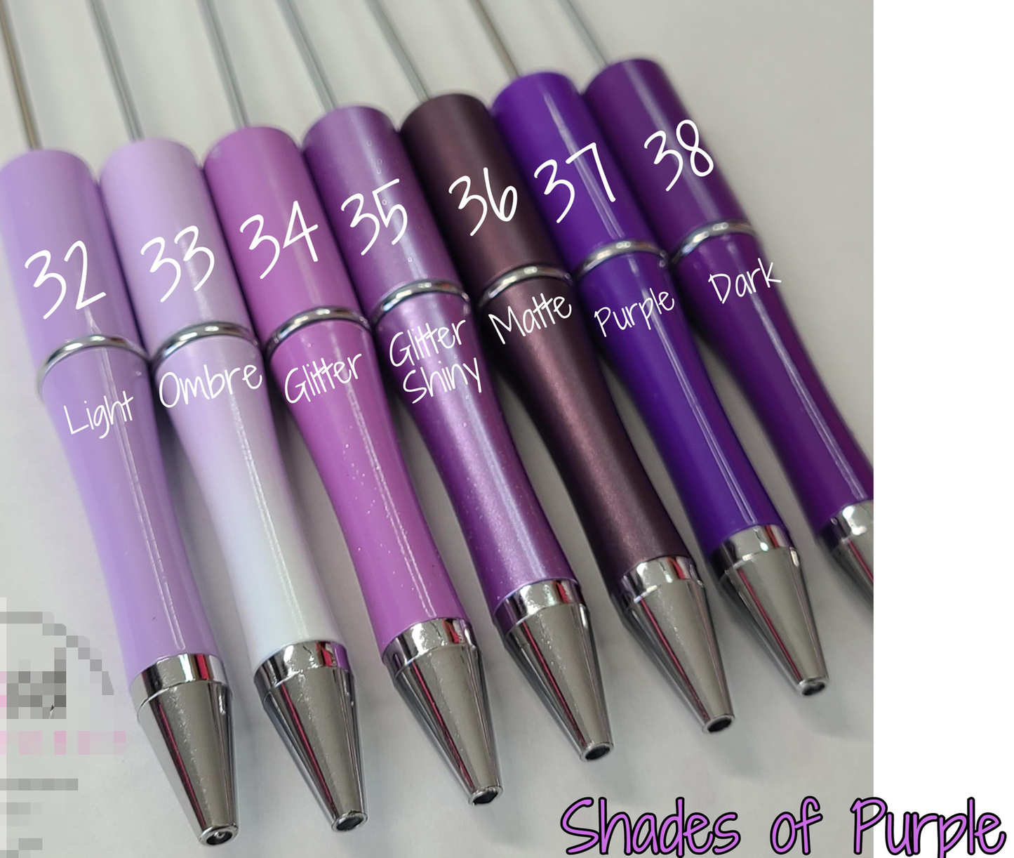 10 Pieces Solid Colors DIY Beadable Pens Ballpoint Pens
