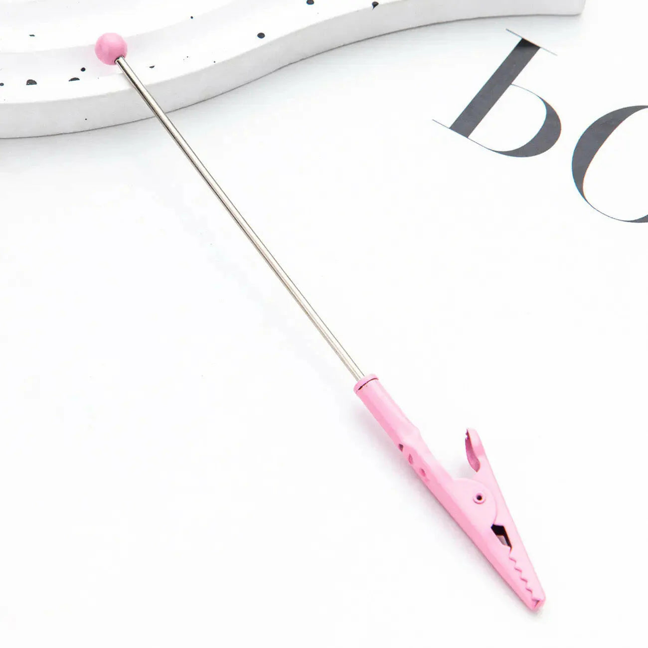 DIY Metal Crocodile Clips with Beadable Keychain Bar for Notes Business Card Photo Holder