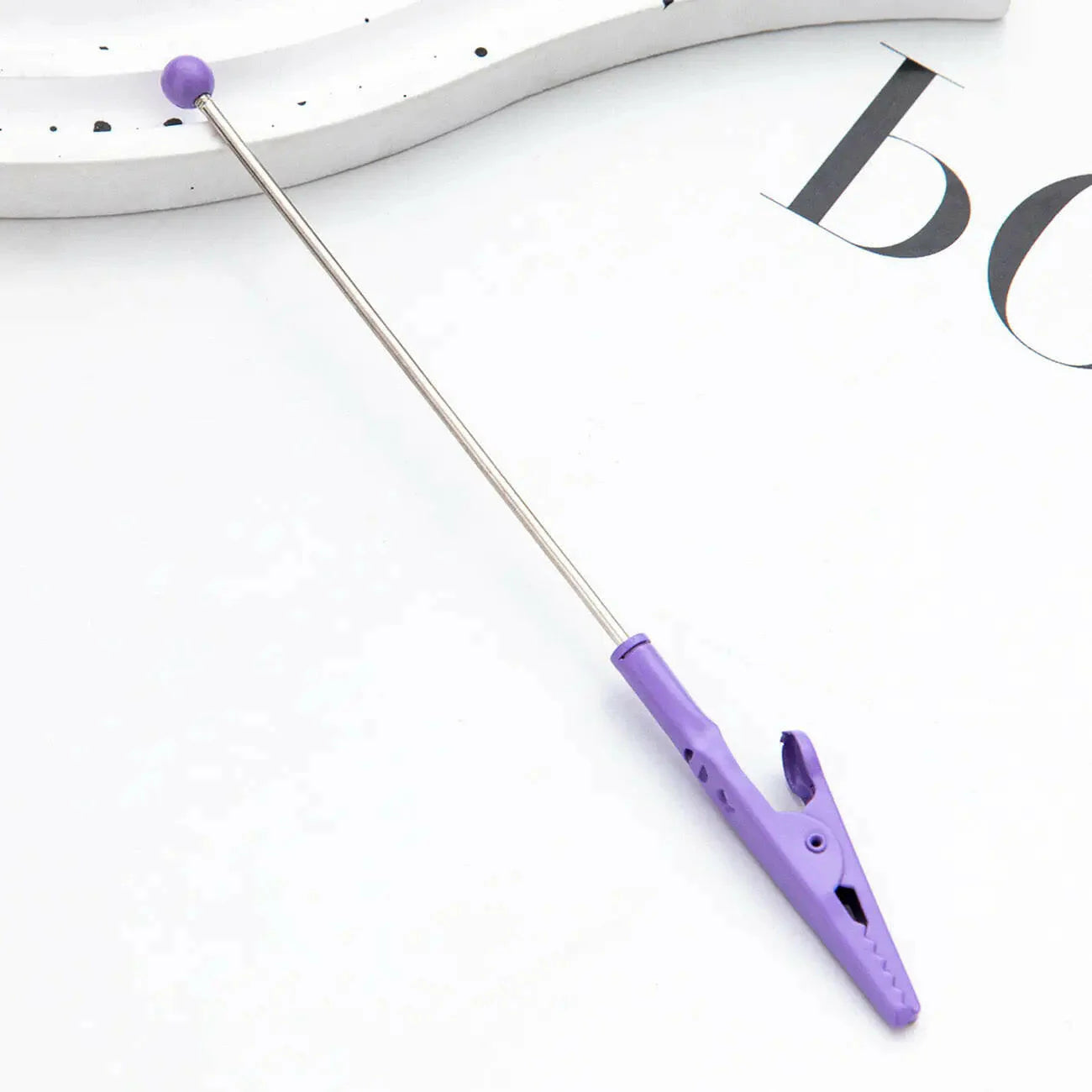 DIY Metal Crocodile Clips with Beadable Keychain Bar for Notes Business Card Photo Holder