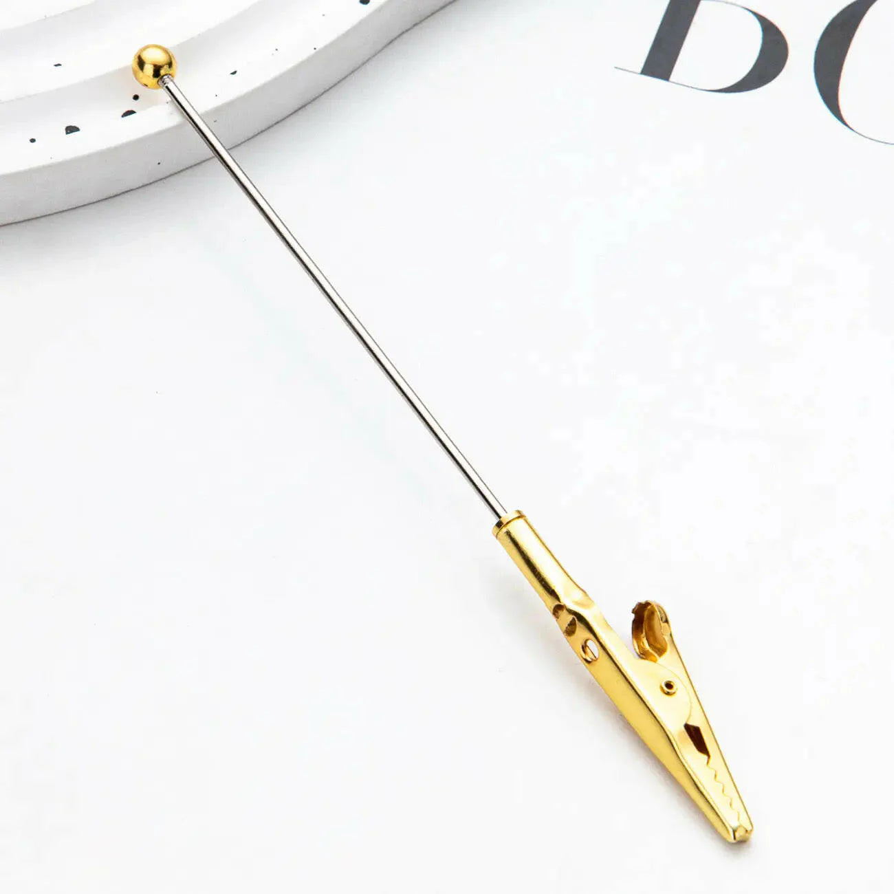 DIY Metal Crocodile Clips with Beadable Keychain Bar for Notes Business Card Photo Holder