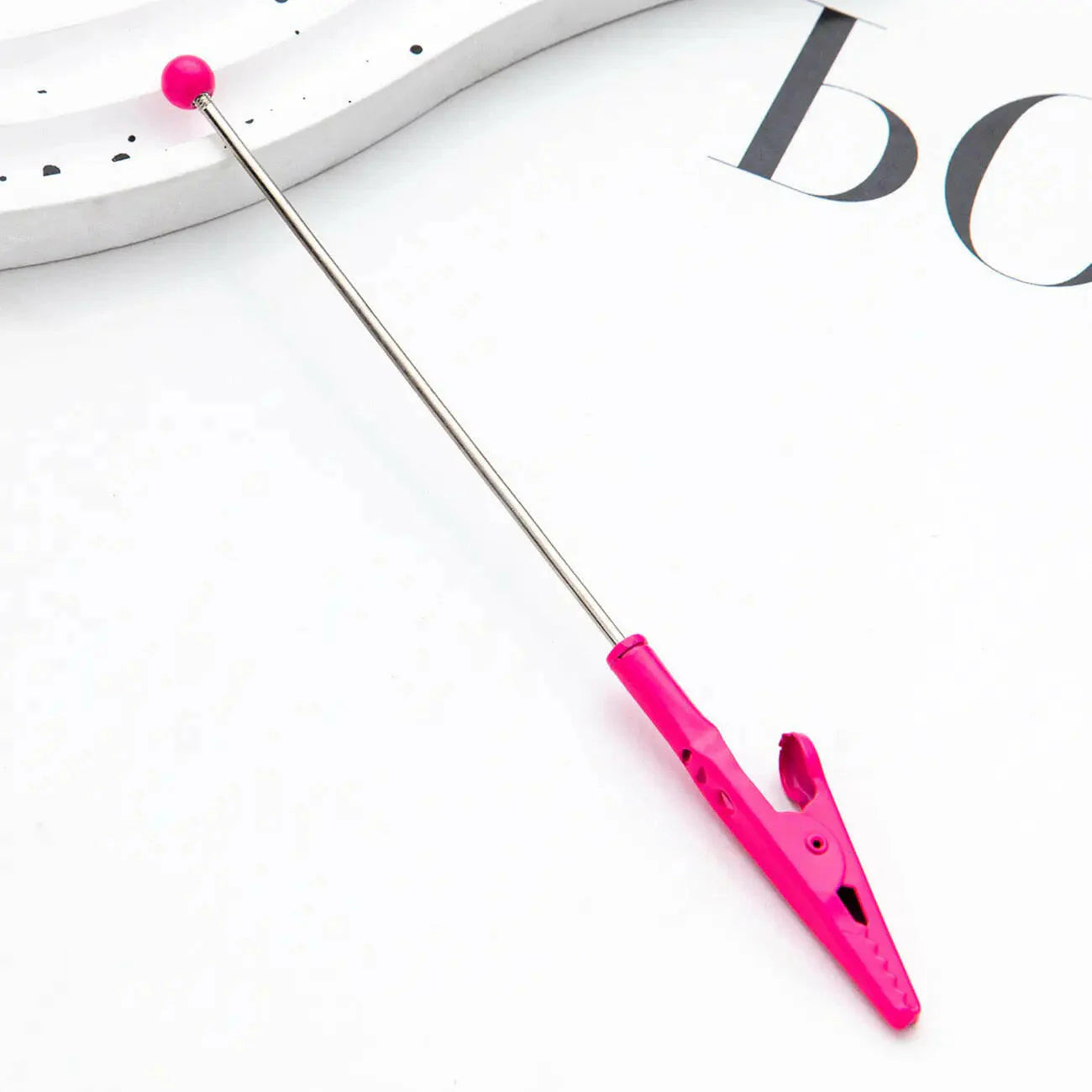 DIY Metal Crocodile Clips with Beadable Keychain Bar for Notes Business Card Photo Holder