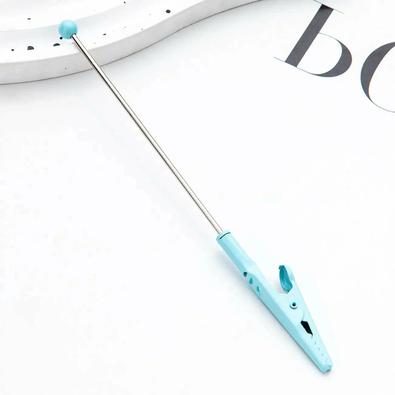 DIY Metal Crocodile Clips with Beadable Keychain Bar for Notes Business Card Photo Holder