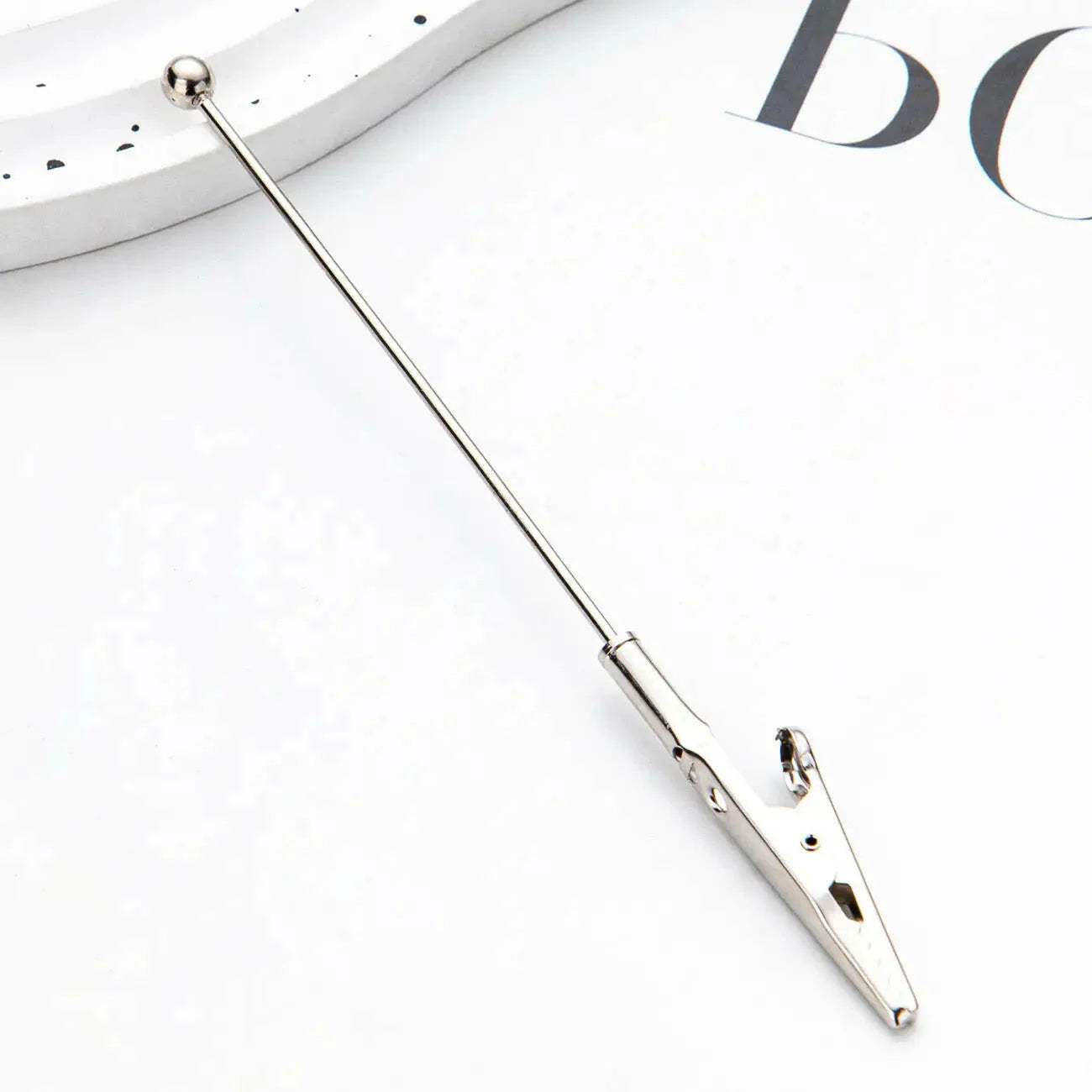 DIY Metal Crocodile Clips with Beadable Keychain Bar for Notes Business Card Photo Holder