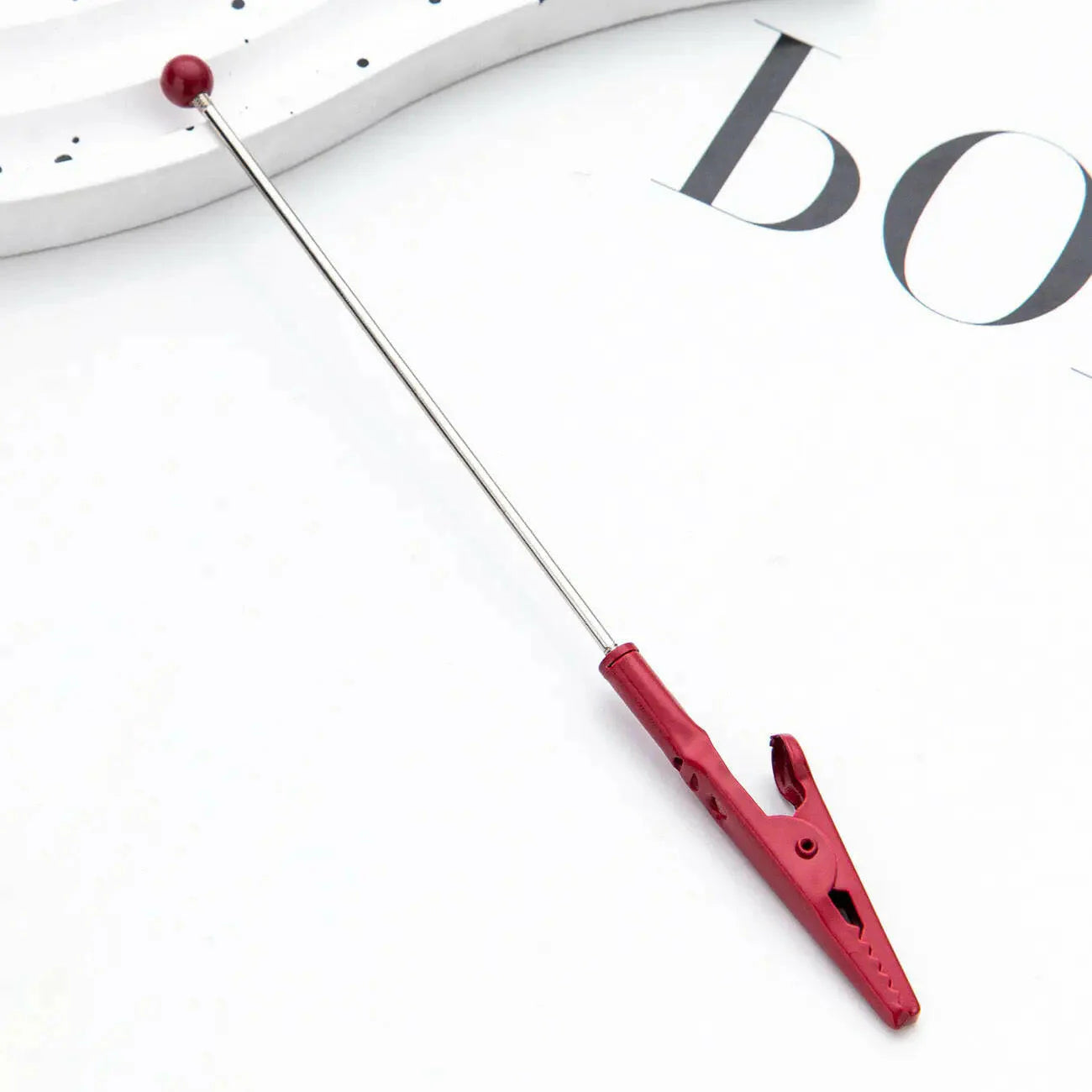 DIY Metal Crocodile Clips with Beadable Keychain Bar for Notes Business Card Photo Holder