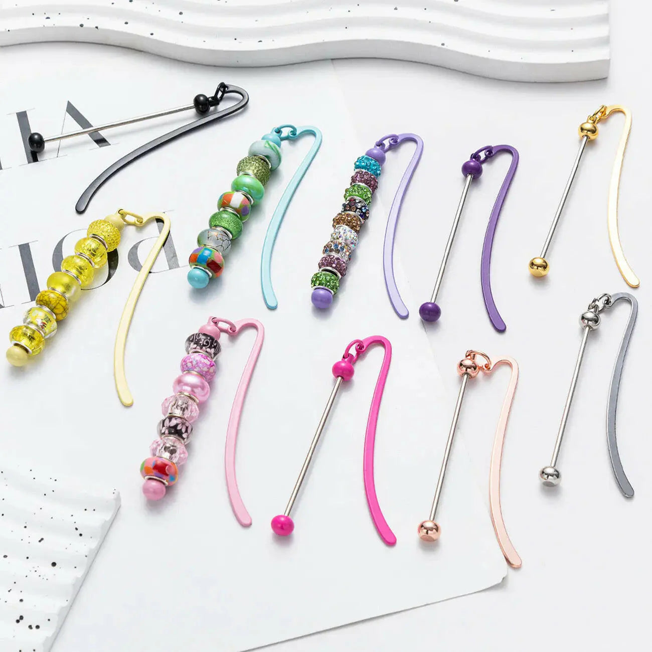 Metal Beadable Bookmark Multiple Colours DIY Craft Supply