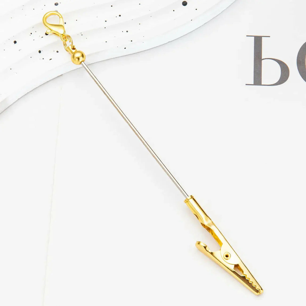 DIY Metal Crocodile Clips with Beadable Keychain Bar Mini Lobster Clasp for Notes Business Card Photo Holder
