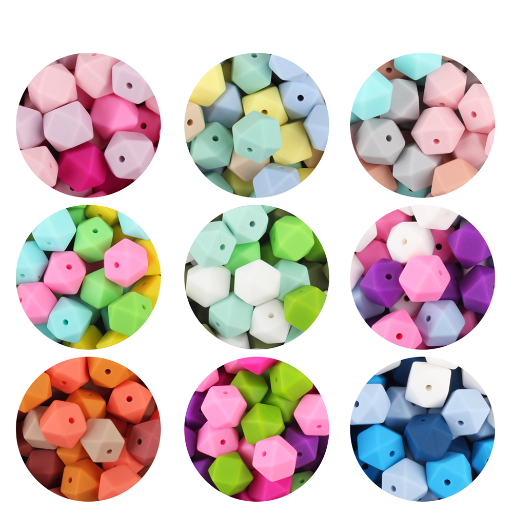 14mm Hexagon Silicone Bead,Loose Silicone Bead,Silicone Hexagon Bead,Silicone Bead Bulk