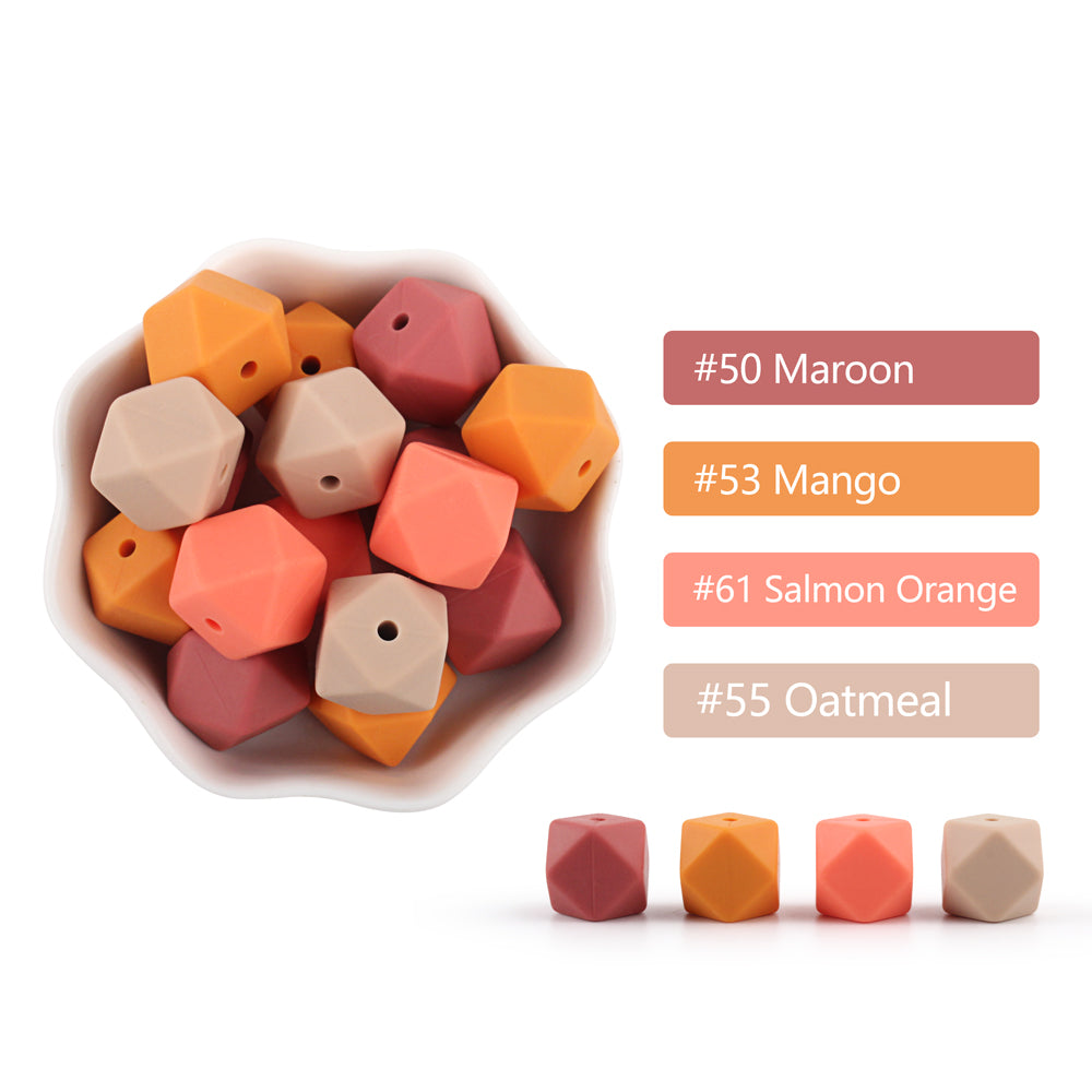 14mm Hexagon Silicone Bead,Loose Silicone Bead,Silicone Hexagon Bead,Silicone Bead Bulk