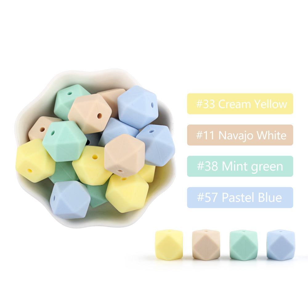 14mm Hexagon Silicone Bead,Loose Silicone Bead,Silicone Hexagon Bead,Silicone Bead Bulk