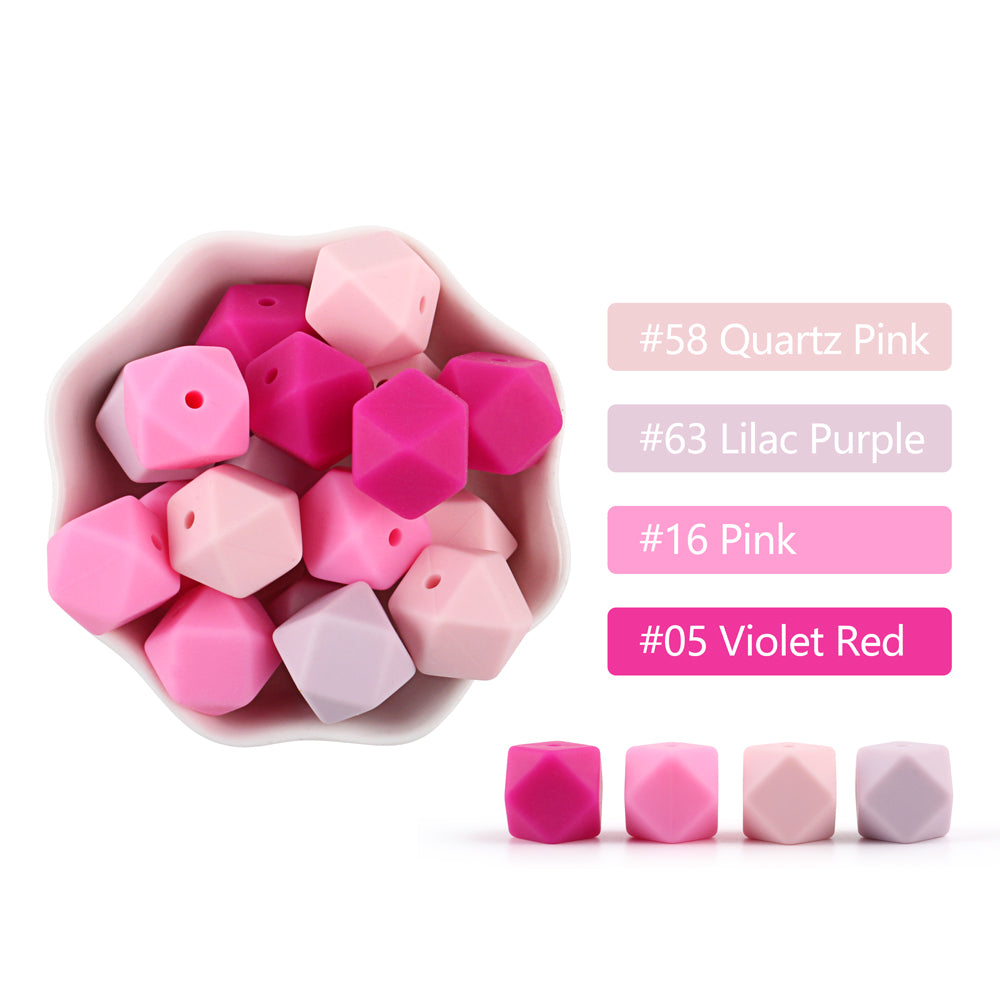 14mm Hexagon Silicone Bead,Loose Silicone Bead,Silicone Hexagon Bead,Silicone Bead Bulk