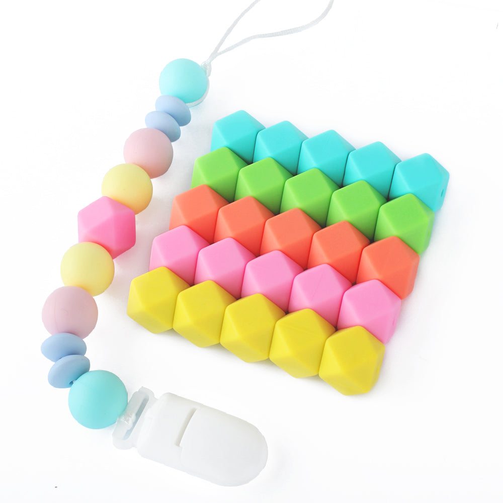 14mm Hexagon Silicone Bead,Loose Silicone Bead,Silicone Hexagon Bead,Silicone Bead Bulk
