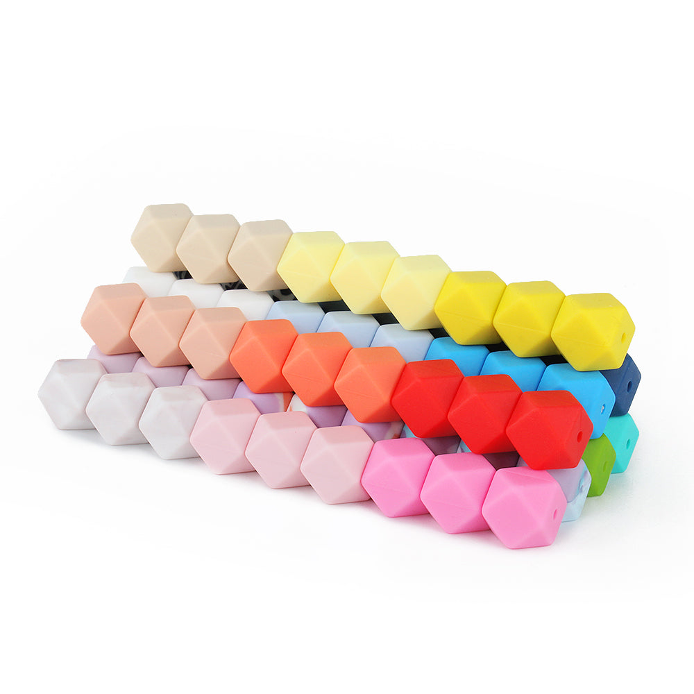 14mm Hexagon Silicone Bead,Loose Silicone Bead,Silicone Hexagon Bead,Silicone Bead Bulk