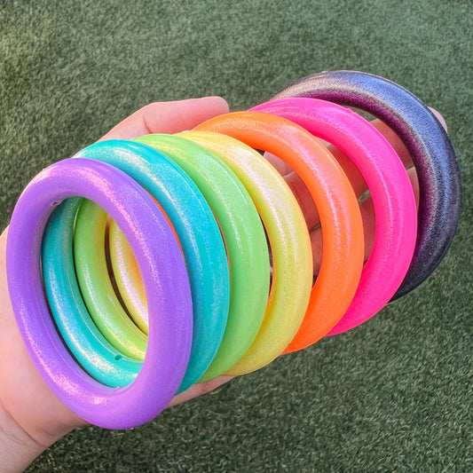 65mm Silicone Shiny Opal Rings for DIY Car Charm Car Hanger Making-(2pcs/pack)