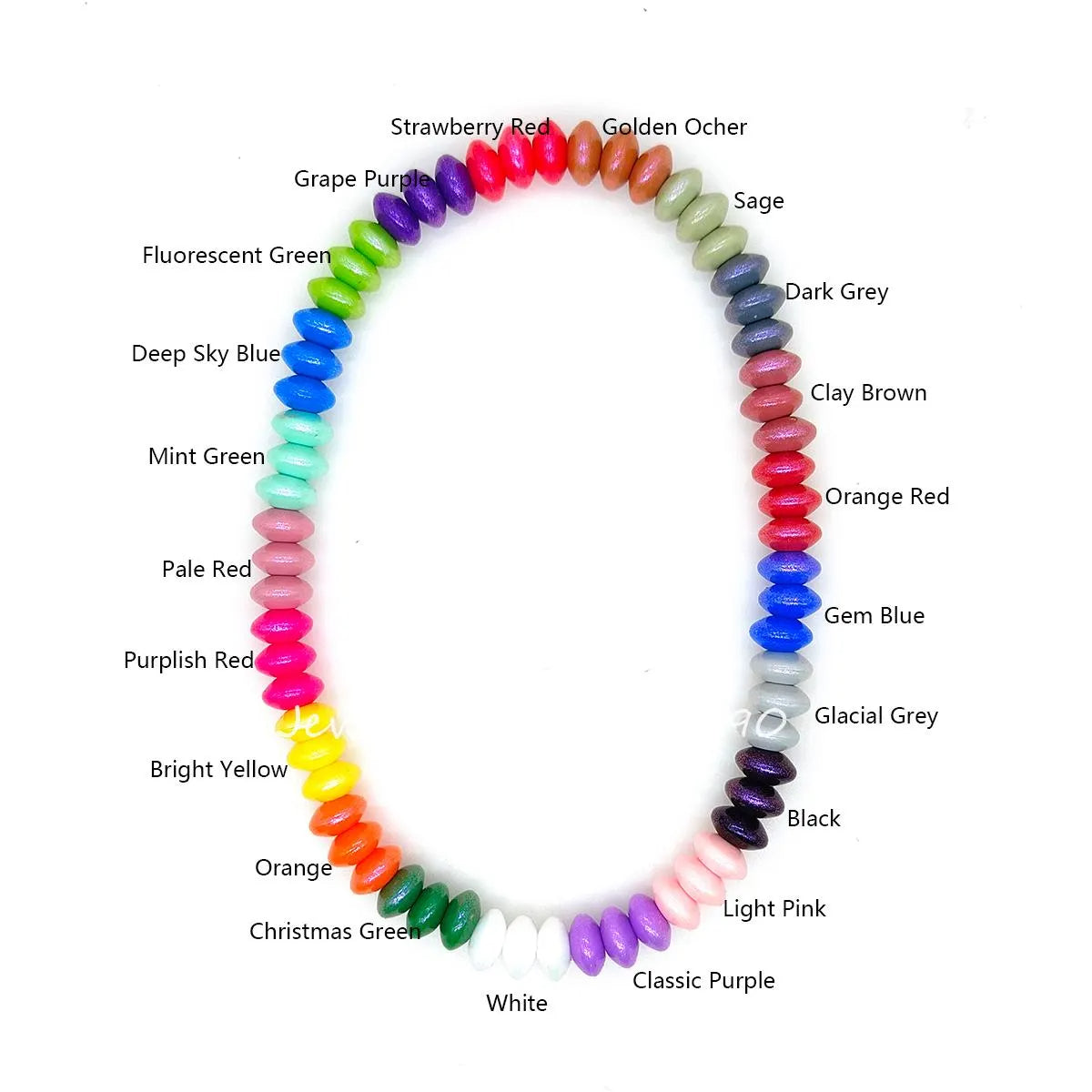 14mm Silicone Shiny Opal Lentils Bead Silicone Spacer
