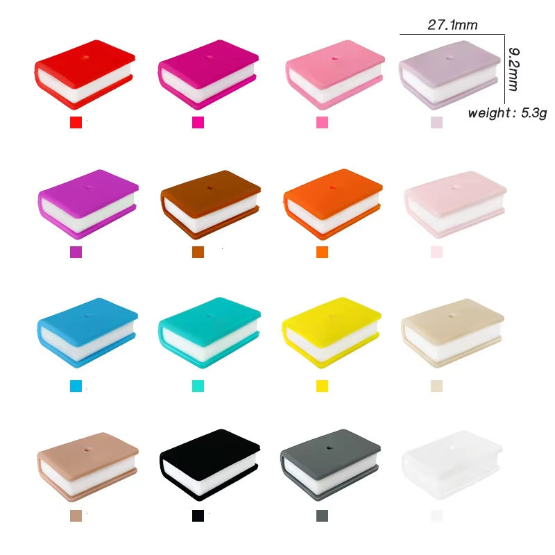 Silicone Book Focal Beads, Read Focal Beads,Beadable Pen Beads,Car Charm Making DIY Beads