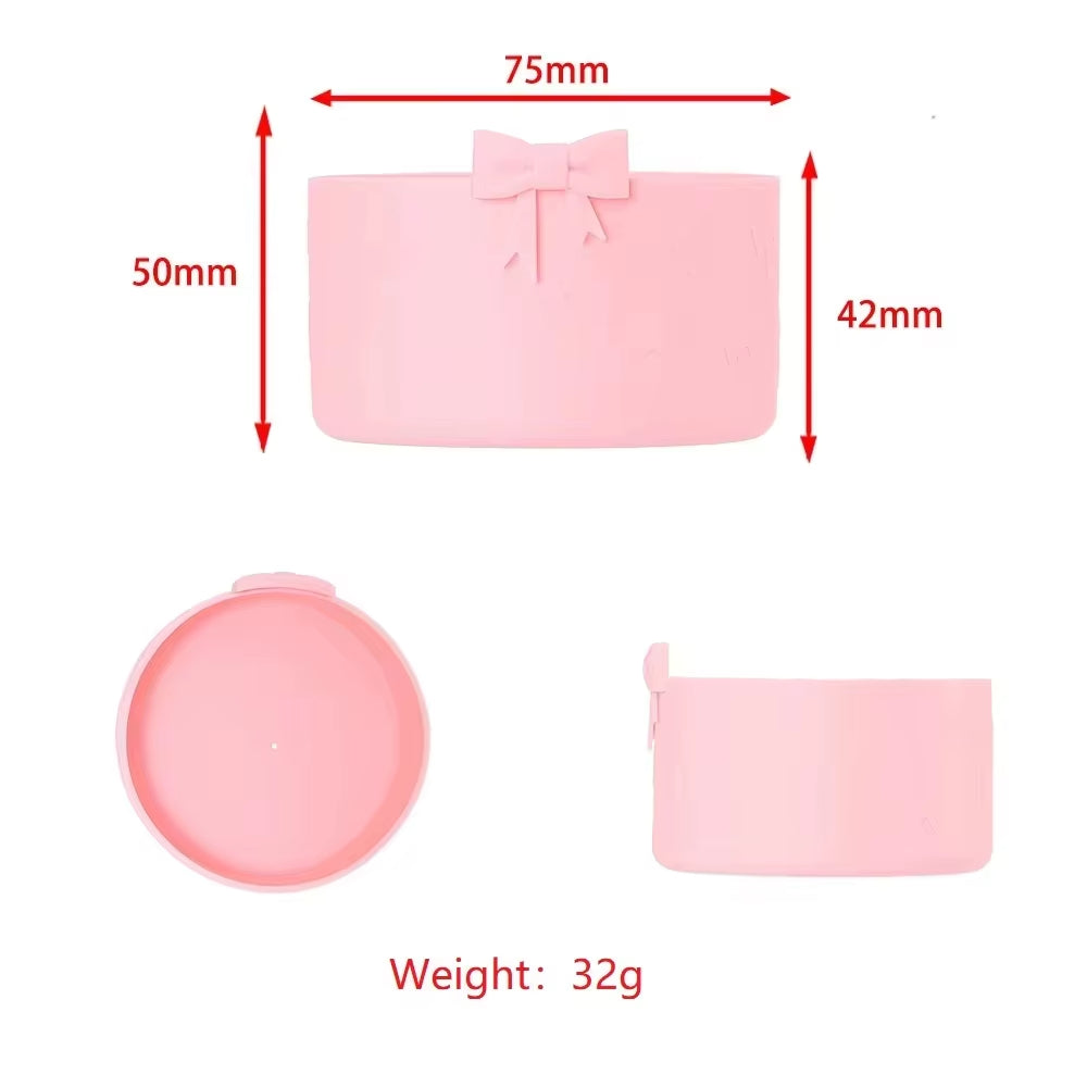 Bow Silicone Solid Glitter Boot for Stanley Cup,Anti-Slip Bottom Sleeve Cover for 40oz & 30oz Tumbler Cup Accessories,Cute 3D Bow Silicone Boot Sleeve for Tumbler Bottom Protector,Water Glasses