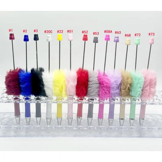 DIY Beadable Pom Pom Fluffy Beadable Pen