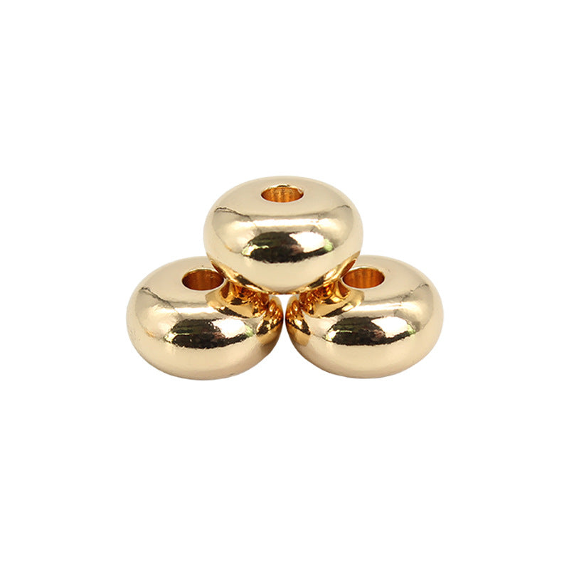 15mm shiny flat disc metal spacer for diy crafting,beadable pen keychain car charm jewelry making