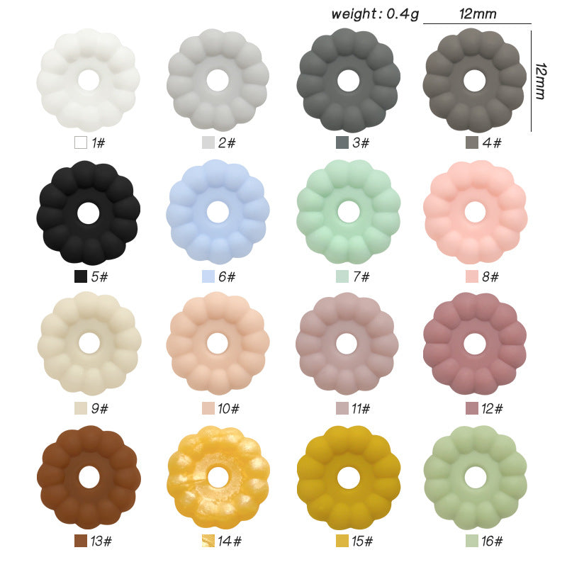 12mm & 15mm New Disc Silicone Spacers for DIY Beadable Pen Keychain Car Charm Car Making