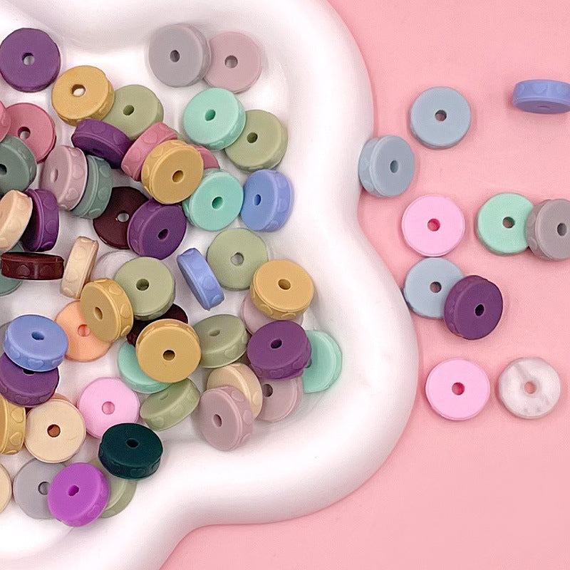 12mm New Silicone Disc Spacers for DIY Beadable Pen Keychain Car Charm Car Making