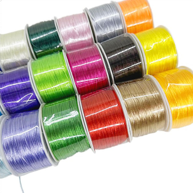 1.5mm Nylon Cord Rope, Bracelet Necklace Jewelry Beading Cord, Silicone Beads DIY Cord