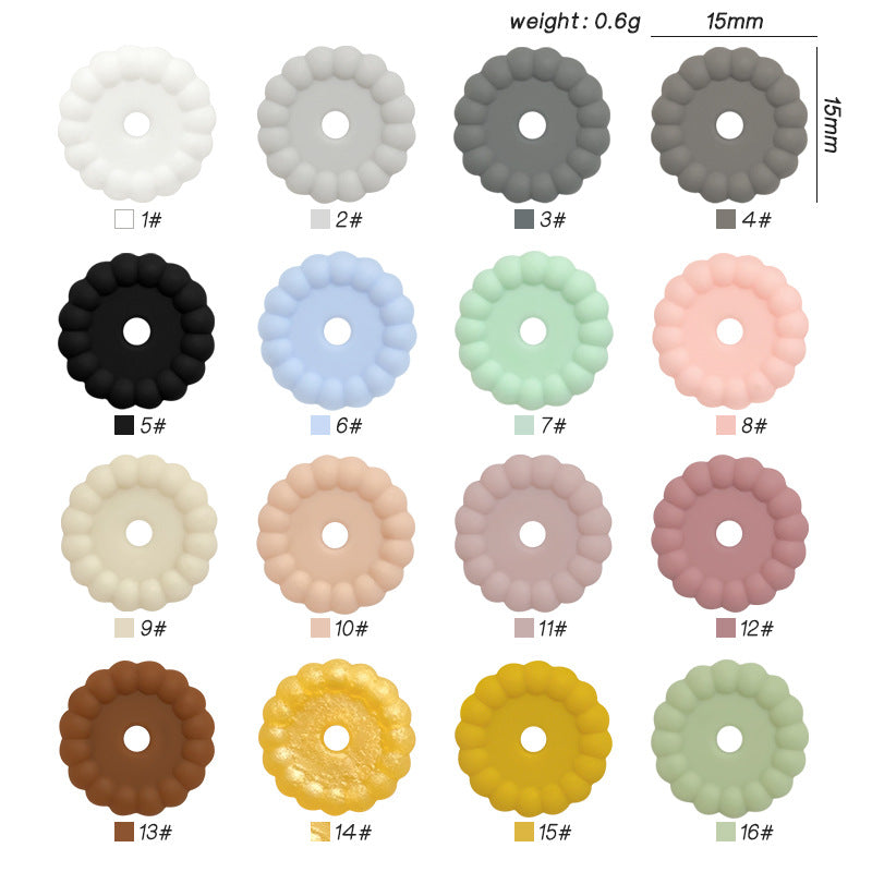 12mm & 15mm New Disc Silicone Spacers for DIY Beadable Pen Keychain Car Charm Car Making