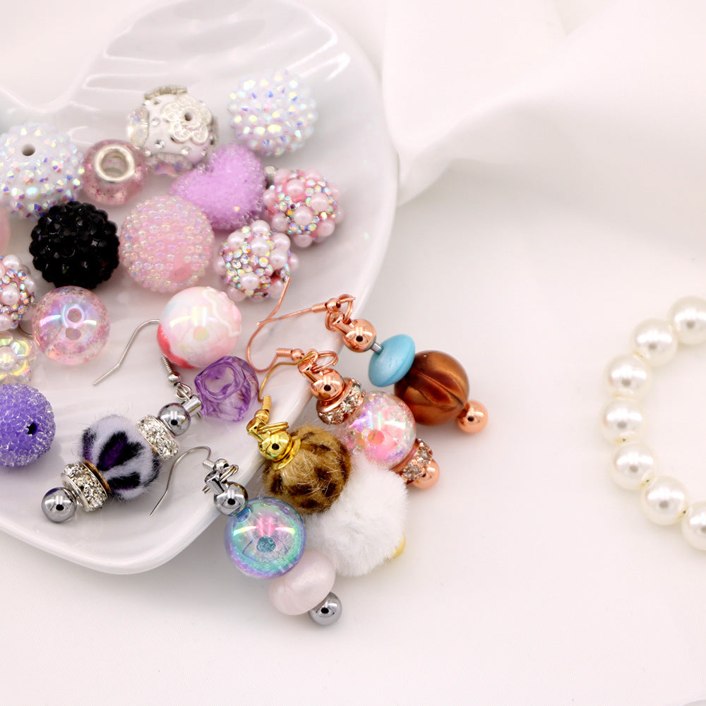 Personalized Custom DIY Metal Beadable Earrings Blank Bar Add Gems Jewels Quartz Beads Charm Novelty Stylish INS Beaded Earring