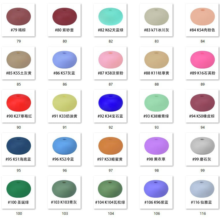 23mm Large Silicone Abacus Beads for DIY Crafts Keychain Jewelry Making