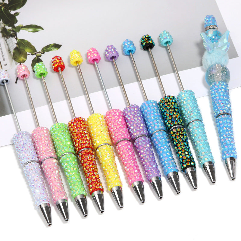 Colorful rhinestone beadable pens bling pen wholesale