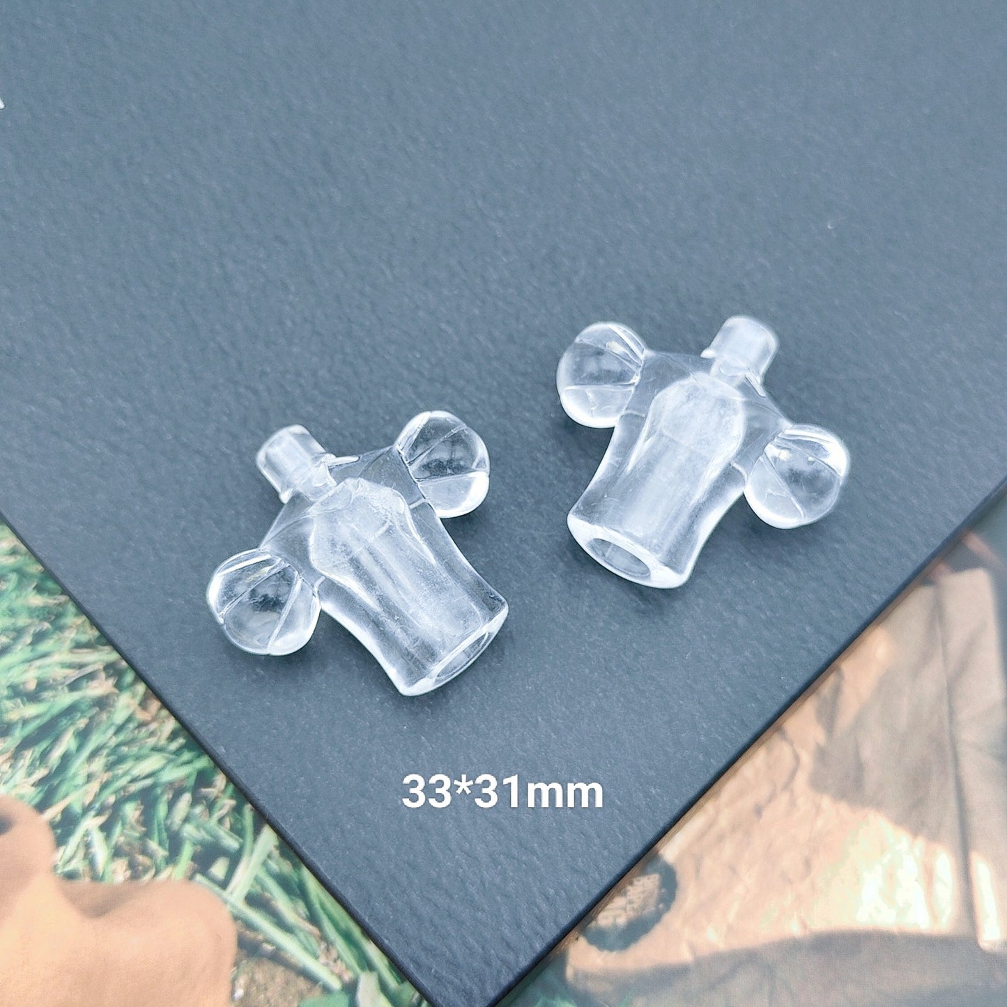 02 Clear base blank beads accessory for DIY fancy pens beads keychain phone chain car charm jewelry making