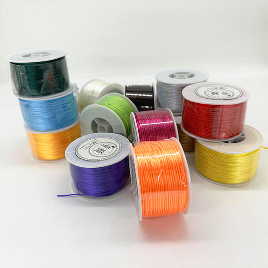 1.5mm Nylon Cord Rope, Bracelet Necklace Jewelry Beading Cord, Silicone Beads DIY Cord