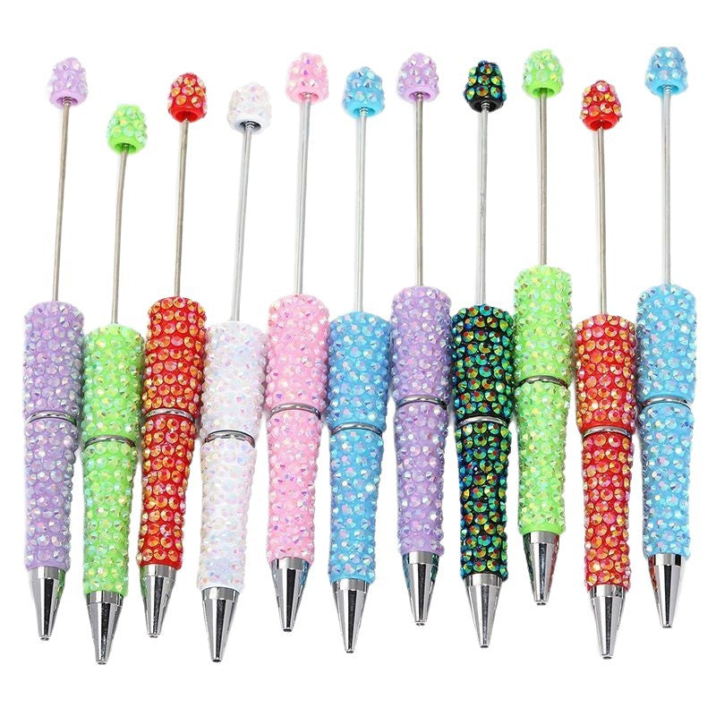 Colorful rhinestone beadable pens bling pen wholesale