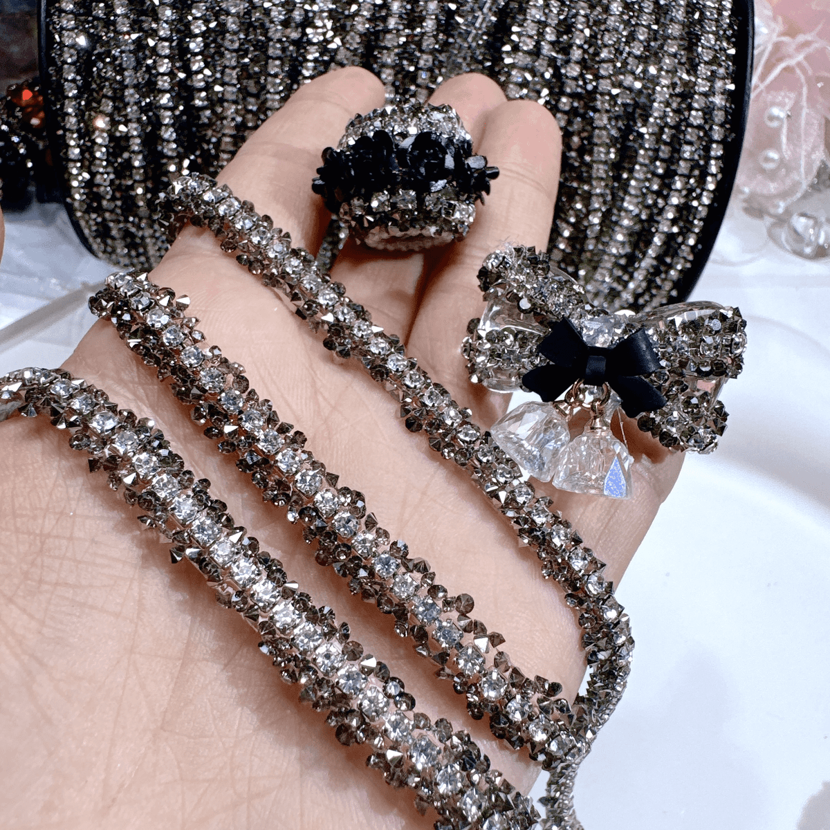 03 Diamond Stone Sugar tape accessory for DIY fancy pens beads keychain phone chain car charm jewelry making