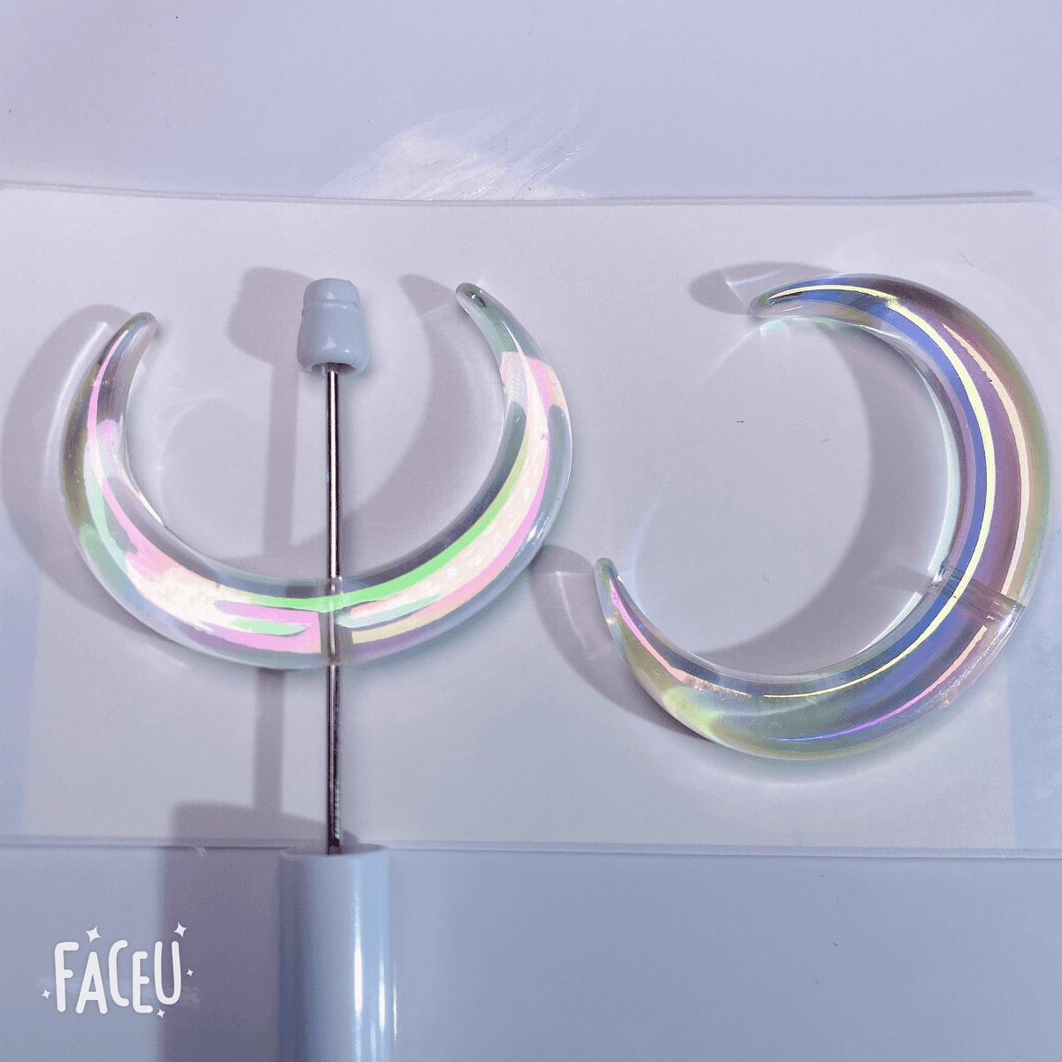 02 Clear base blank beads accessory for DIY fancy pens beads keychain phone chain car charm jewelry making