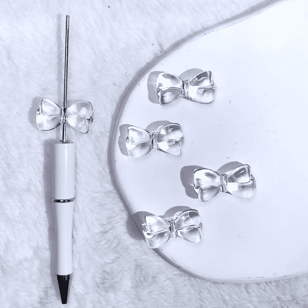 02 Clear base blank beads accessory for DIY fancy pens beads keychain phone chain car charm jewelry making