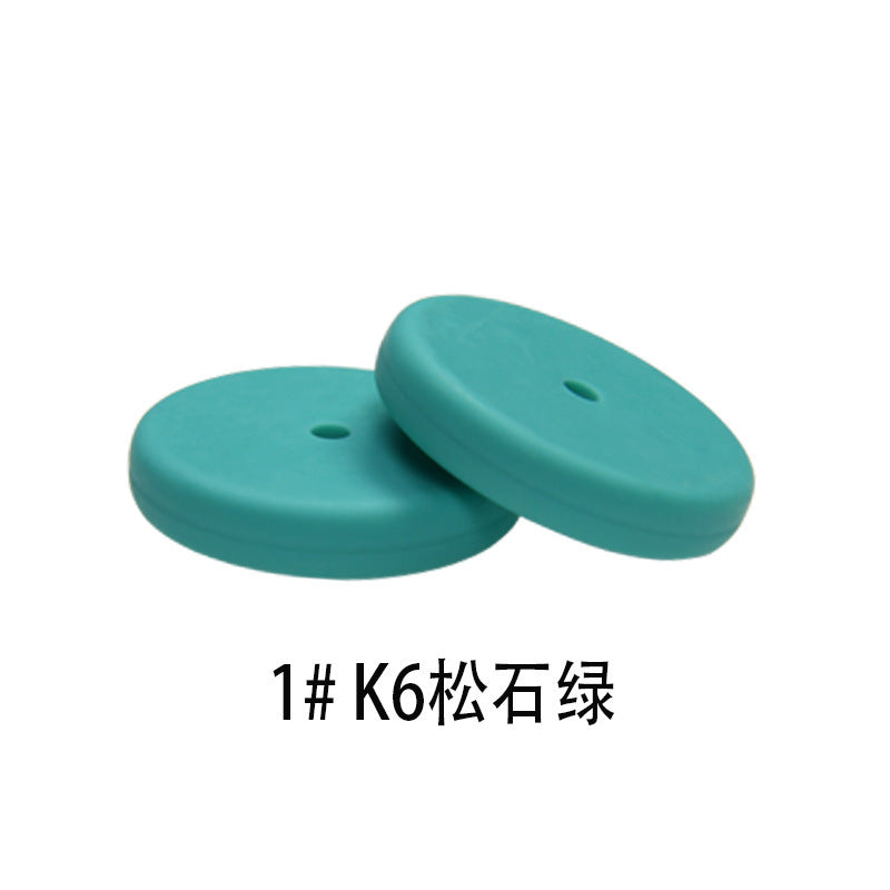 25mm Flat Round Silicone Beads Coin Loose Beads for DIY Pen Keychain Necklace Bracelet Earring Pendants Jewelry Making