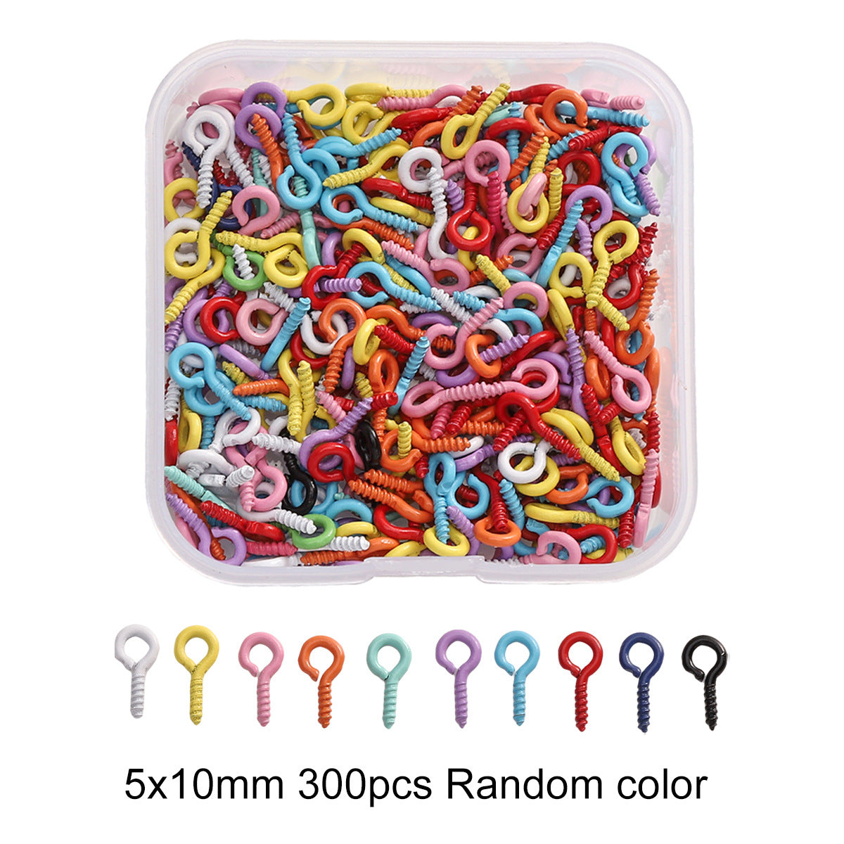 Mixed Rainbow Color Alloy Lobster Clasp Hooks Ball Chains Open Rings for Keychain DIY Jewelry Making Findings Supplies Findings