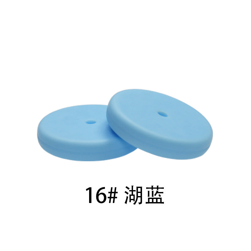 25mm Flat Round Silicone Beads Coin Loose Beads for DIY Pen Keychain Necklace Bracelet Earring Pendants Jewelry Making