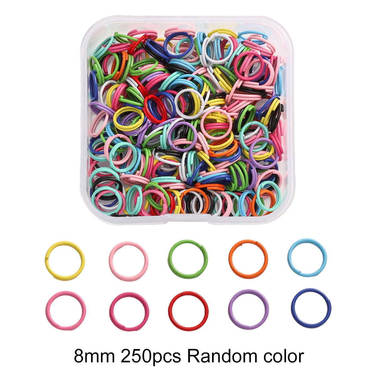 Mixed Rainbow Color Alloy Lobster Clasp Hooks Ball Chains Open Rings for Keychain DIY Jewelry Making Findings Supplies Findings