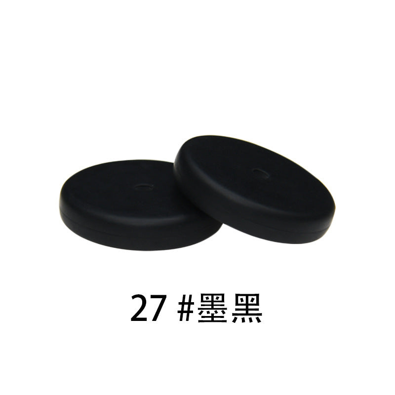 25mm Flat Round Silicone Beads Coin Loose Beads for DIY Pen Keychain Necklace Bracelet Earring Pendants Jewelry Making