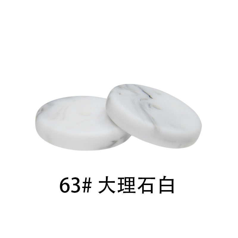 25mm Flat Round Silicone Beads Coin Loose Beads for DIY Pen Keychain Necklace Bracelet Earring Pendants Jewelry Making