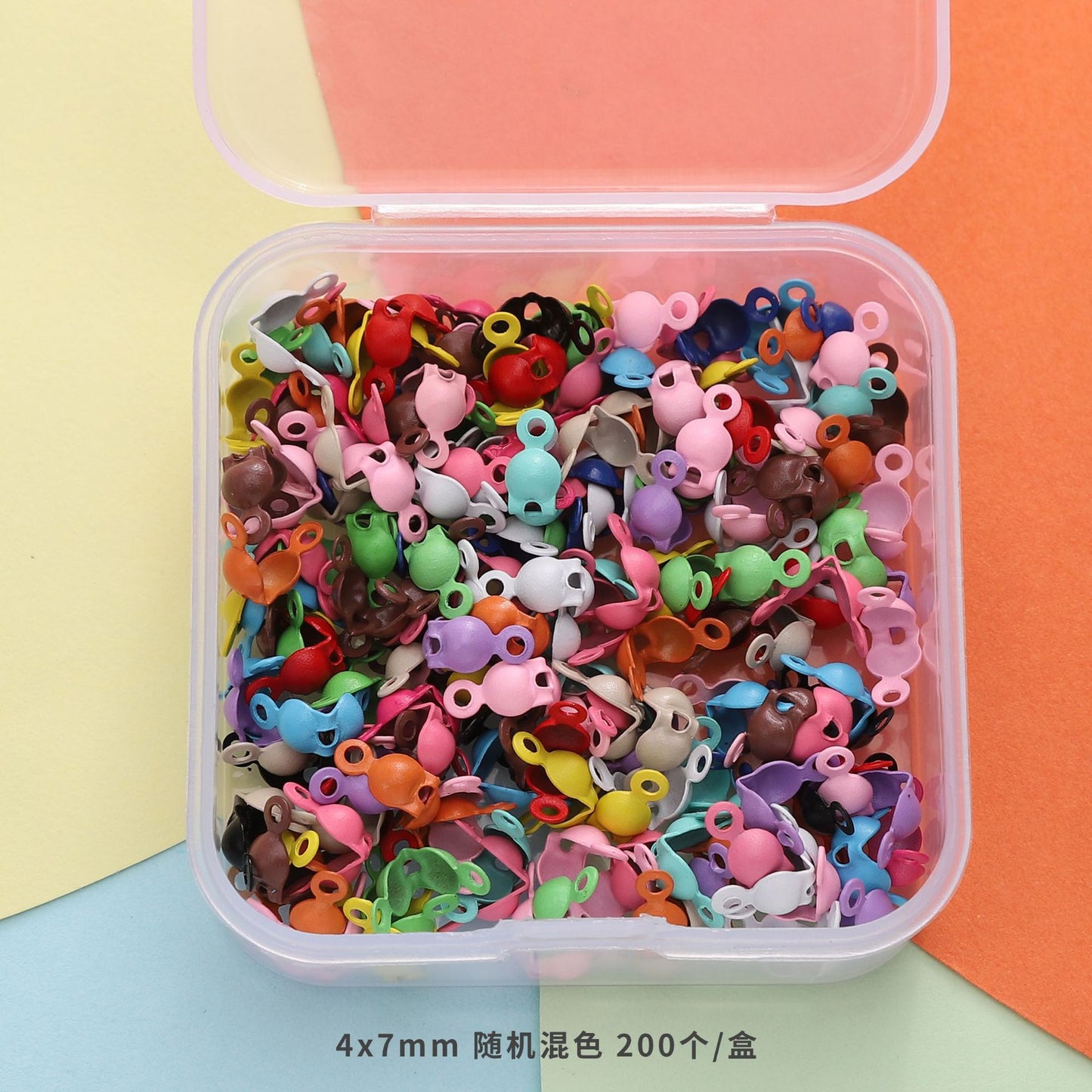 Mixed Rainbow Color Alloy Lobster Clasp Hooks Ball Chains Open Rings for Keychain DIY Jewelry Making Findings Supplies Findings