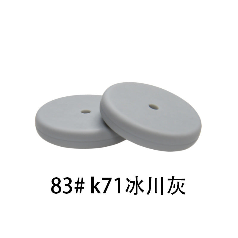 25mm Flat Round Silicone Beads Coin Loose Beads for DIY Pen Keychain Necklace Bracelet Earring Pendants Jewelry Making