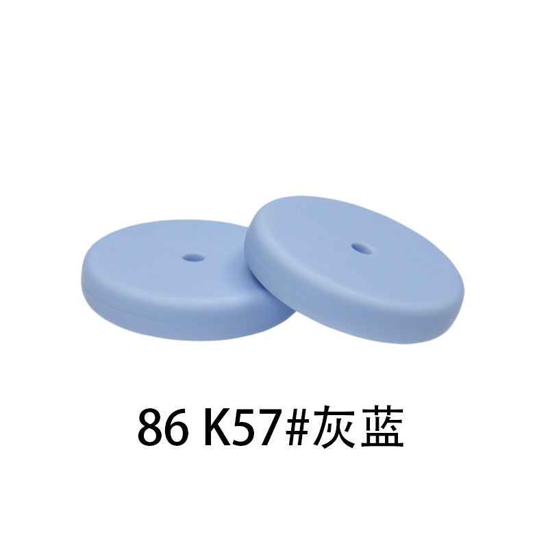 25mm Flat Round Silicone Beads Coin Loose Beads for DIY Pen Keychain Necklace Bracelet Earring Pendants Jewelry Making