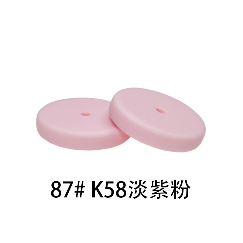 25mm Flat Round Silicone Beads Coin Loose Beads for DIY Pen Keychain Necklace Bracelet Earring Pendants Jewelry Making