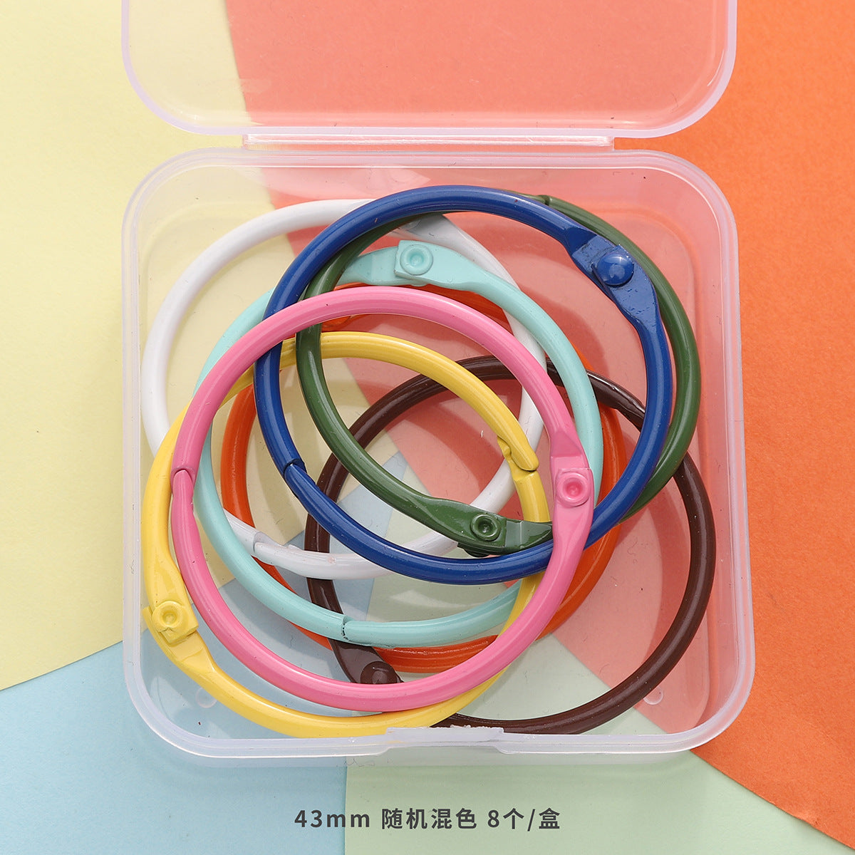 Mixed Rainbow Color Alloy Lobster Clasp Hooks Ball Chains Open Rings for Keychain DIY Jewelry Making Findings Supplies Findings